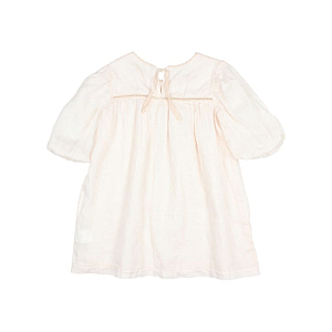 Платье из льна с коротким рукавом Buho "Linen Ivory", кремовое